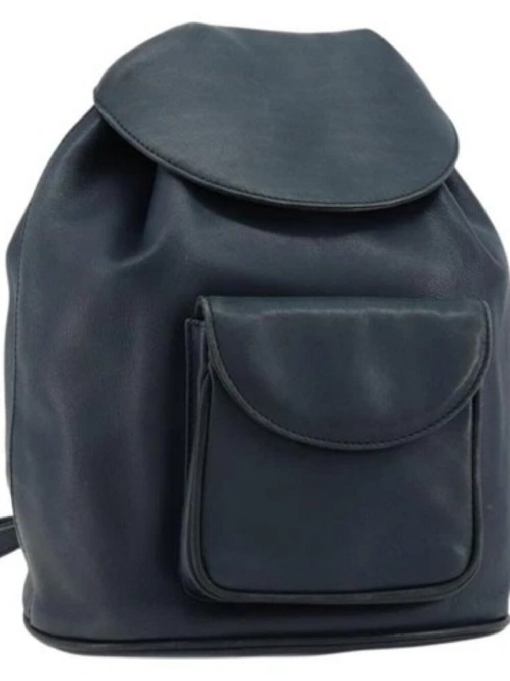Christian Dior Backpack Leather Gold Blue Auth ka4344